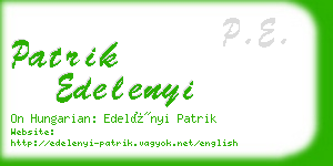 patrik edelenyi business card